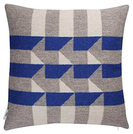 RØROS TWEED - Kvam Kissen - Wollkissen aus norwegischer Lammwolle - Design von Anderssen & Voll (50 x 50 cm, 105214 - Blue)