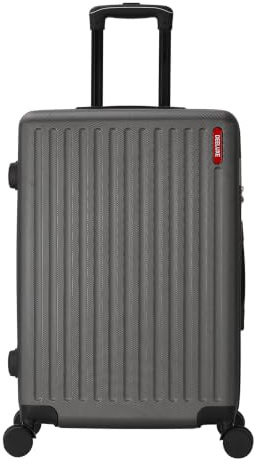 Valise Grande Taille 75cm – Bagage Soute XL 94L ABS Léger et Résistant – 4 Roues Doubles 360° Silencieuses – Cadenas 3 Chiffres – Gris Anthracite – TROLLEY ADC – Collection Classiq
