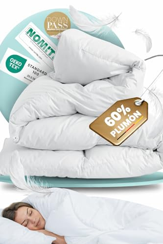 BEFA NATUR Daunendecke Winter 240x220 cm | 60% Daunen & 40% Federn | 1760g Füllgewicht | Allergiker geeignet (NOMITE) | Tierwohl Zertifiziert (DOWNPASS) | Oeko-TEX Klasse 1 | Made in Germany