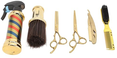 6pcs Hair Cutting Scissors Kit, Salon Haircut Scissors Barber Shears Set with Cutting Thinning Scissors Comb Spray Bottle, Hairdressing Shears Set for Men Women at Home or Salon, Wholesale Business