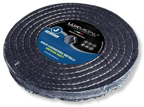 Lux Metal Disque Polissage Moyen Doux 300 mm Coton Jeans Robuste Roue Pour Polisser Miroir Métaux En Acier Inoxydable Disques Polissage Meuleuse En Laiton Cuivre Fer Marbre