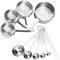 Bczhieulw measuring cups set,cuillere doseuse gramme set,règle de mesure，ensemble de mesure de cuisine en 10 pièces, adapté à la mesure et à la distribution des matériaux