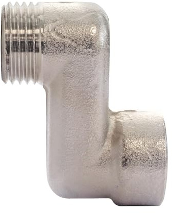 SOMATHERM FOR YOU, 601520708, Raccordo eccentrico 30mm MF1/2 (15x21) in ottone nichelato, facilita il collegamento di un radiatore con l'arrivo dell'acqua.