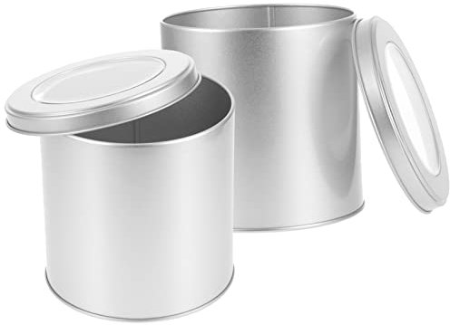 Alipis 2pezzi Lattina Vuota Per Tè e Caffè Contenitore Ermetico in Metallo Per Conservazione in Cucina Portatile Per Uso e Viaggio
