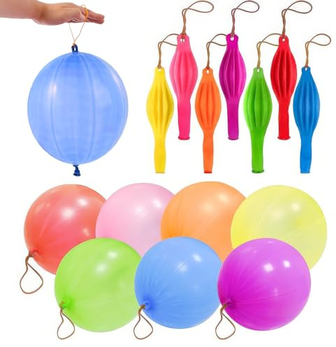 30 Stück Punch Luftballons 46cm, Sortierte Farben Stanzballons, Robuste Perforierte Luftballons Groß, XXL Luftballon Kinder, Party-Spiel, Balloon Spiel für Geburtstag Partyzubehör