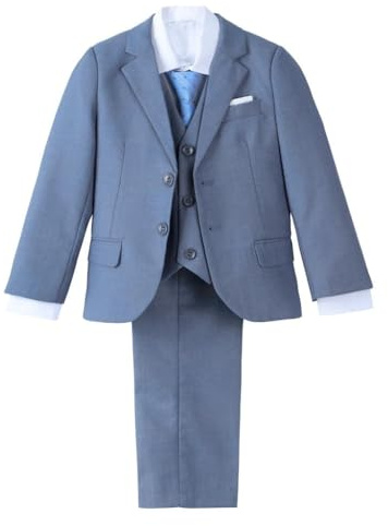 Lito Angels Traje Slim 5 Piezas para Niño, Azul, 2-3 Años