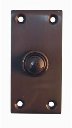Kooples Hardware Bell Push Button Dark Bronze Traditional Doorbell Switch
