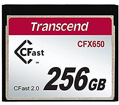 Transcend 256GB CFast 2.0 Memory Card CFX650 SATA III 6Gb/s, Up to 510/370 MB/s,MLC NAND Flash,designed for Professional Cinematography in High-Resolution, Full HD and 4K Video Recording-TS256GCFX650