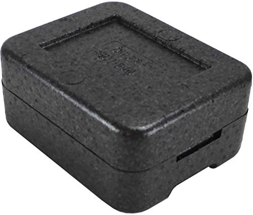 1x PIT2 Thermobox für 2 Menüschalen | wiederverwendbar | Styropor anthrazit MENÜBOX-Transportbehälter für Catering und Lieferdienste