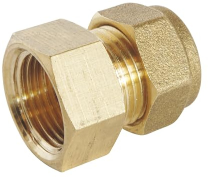 SOMATHERM FOR YOU, Raccord à compression laiton femelle 15/21 pour tube cuivre Ø12 - Idéal pour plomberie, réseaux d'eau sanitaire et chauffage - Étanchéité filet ou joint plat