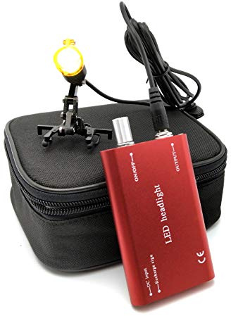 BONEW LED-Scheinwerferlampe mit Filter, 3 W, für zahnärztliche Chirurgie, Rot