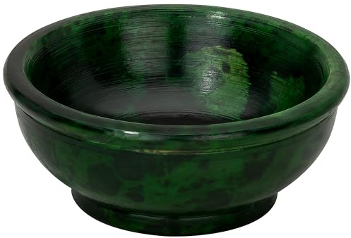 MaMeMi – Ciotola per Incenso in Pietra Saponaria Blu Ø 10 cm – Resistenti al Calore, Decorativa e Handmade per Bruciare Incenso, Resine e Sabbia