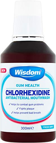 Wisdom Chlorhexidine Alcohol Mouthwash - Mint (2 x 300ml Bottles)