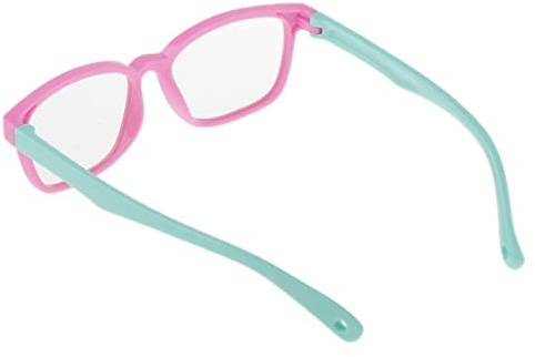 lahomia Kinder Blaulichtfilter Brille - PC Gaming Brille - Computerbrille - Anti Müdigkeit - Anti blaulicht - Rosa + Grün