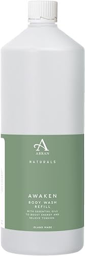 Arran Sense of Scotland Awaken Mint & Eucalyptus Body Wash & Shower Gel Eco Refill (1 Litre) Natural & Vegan