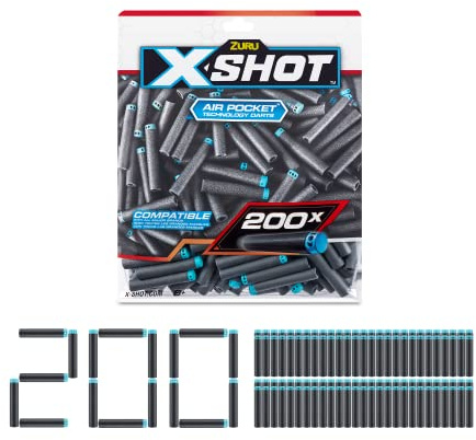 X-Shot Excel Dart, 200 Sacchetti di Alluminio per Freccette Ricarica Freccette