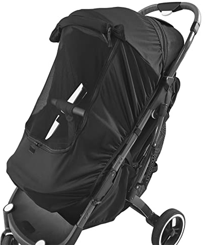 WD&CD Pram Sunshade Sun Cover with Viewing Window for Strollers Pushchairs UV Protection 360° Sun Protection Breathable for prams