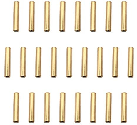 BE-TOOL 25 Pcs Shelf Support Pegs with 5×25 MM Gold Dowel Pin for Mechanical Assembly Processing Applications, Cabinets, Bookshelves, Display Cabinets, Furniture