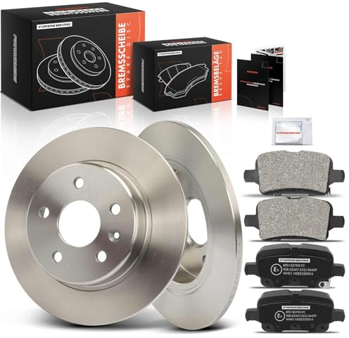 Frankberg Bremsensatz inkl. 2x Bremsscheiben + 4x Bremsbeläge Hinten Kompatibel mit Astra K Sports Tourer B16 Astra K B16 Astra K Kasten/Kombi Replace# 13509119
