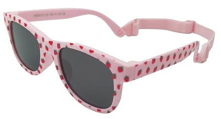 FloraVigo baby sunglasses, kids sunglasses with strap polarized flexible frame, UV400 protection suitable for 0-36 months infants and toddlers girls and boys