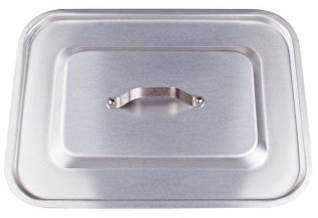 Pentole Agnelli ALMA183B35 Alluminio Professionale 3 mm, Coperchio Rettangolare Piano con Angoli Tondi, 35 x 26 cm