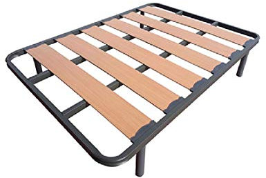 HOGAR24 Somier Somieres Lama Ancha Reforzada con Tacos Anti-Ruido y Patas cilíndricas, Tubo 40x30. Fabricación Nacional-90x190cm-PATAS 32CM