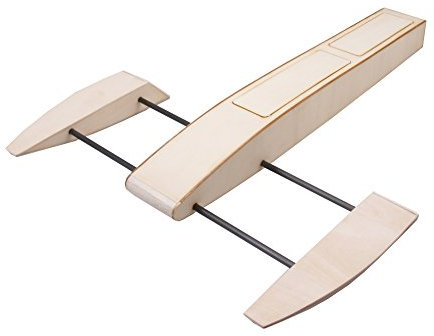 RC barcos de madera DW hobby modelo camarón carreras kits de barcos (495 mm) con sistema de alimentación con eje y timón de fibra de vidrio para piscinas, lagos y aventura al aire libre B067