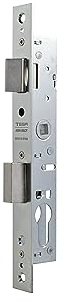Tesa Assa Abloy 420015HZ Cerradura Monopunto De Palanca Deslizante Para Perfiles Metálicos Zincado Blanco Entrada 13,5 mm 2200 Sin Cilindro