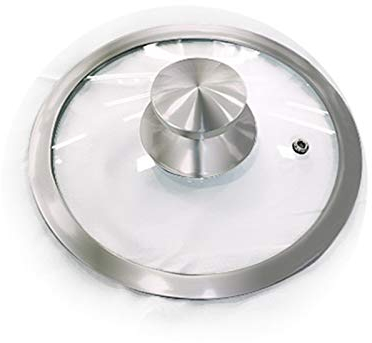 BoBoHome Tapa De Olla Tapa De Sartén De Vidrio Templado De 23 Cm Reemplazo Universal Transparente con Orificio De Ventilación De Vapor para Sartenes Ollas