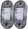 Fydun Feux de Position Latéraux, 10-30V 2 DEL Marqueur Lumière Feu de Position Latéral Signal Lumineux D'avertissement Pour Voitures Camions Remorques Camping-cars(Un blanc)