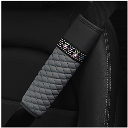 CGEAMDY 2 Auto Gurtpolster im Zweierpack, Polsterung für Sitzgurt im Auto, Gurtpolster im Zweierpack, Erwachsene Sicherheitsgurt Polster Autogurt Polster(Grau)