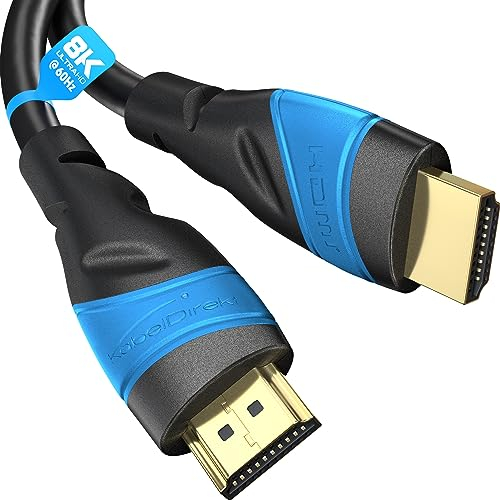 KabelDirekt – Câble HDMI 8K / 4K – 2,0m et autres longueurs (0,15m à 22,5m) – Câble HDMI conçu en Allemagne – 10K/8K@60Hz/4K@120Hz – HDMI Câble pour TV HD, PC, PS5, Xbox, Switch
