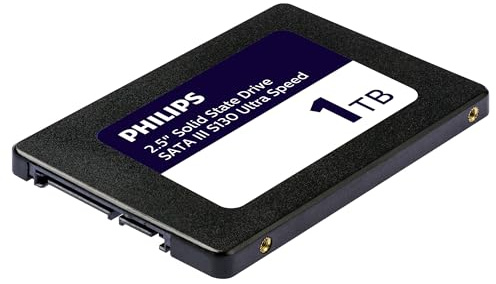 Philips Interne SSD 2.5 SATA III 1 TB S130 Ultra Speed, Lesegeschwindigkeit bis zu 550 MB/s