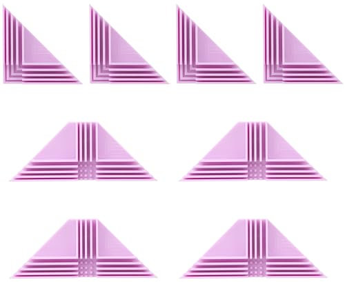 UPTTHOW 8 morsetti di montaggio per guide angolari per la realizzazione di cartone, guide angolari fai da te a 90 gradi per cartonnage scrapbooking, adatti per truciolato da 1,5 mm, 2 mm, 2,5 mm, 3 mm