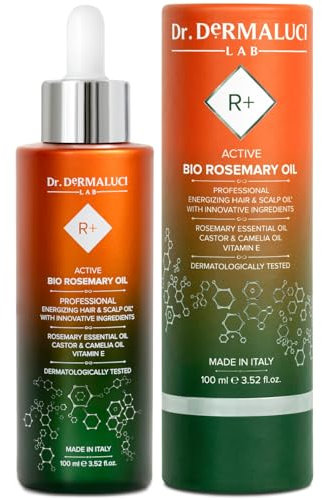 Olio di Rosmarino per Capelli con Olio di Ricino 100ML BIO | Vitamina C+E Macadamia e Camelina | Estratti Naturali e Puri | Stimola la Crescita, Rafforza, Nutre | Rosemary Oil Hair Growth | Italia