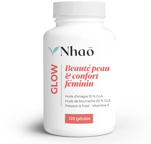 Huile d’Onagre & Huile de Bourrache – 120 Capsules – Première Pression à Froid – Riche en GLA (Oméga-6) – Avec Vitamine E