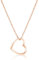 Nuoli® Herz Kette Damen Rosegold (45cm + 5cm verstellbar) Halskette mit Herzanhänger für Frauen & Mädchen, aus poliertem Edelstahl