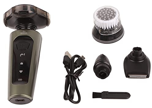 Afeitadora Eléctrica para Hombres, Afeitadora Rotativa 4 en 1, Afeitadora en Seco y Húmedo, Afeitadora Facial, Maquinilla de Afeitar Eléctrica Inalámbrica, Afeitadora de Regalo