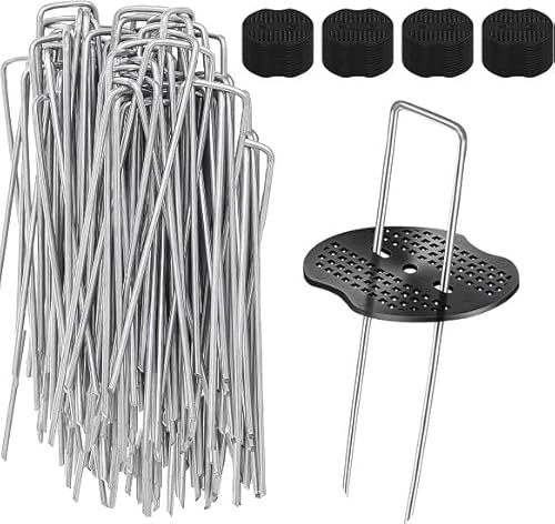 Heavy Duty Metal Garden Pegs - 50 Pack, 6/150mm, Artificial Grass Pins, Weed Control Membrane Pegs