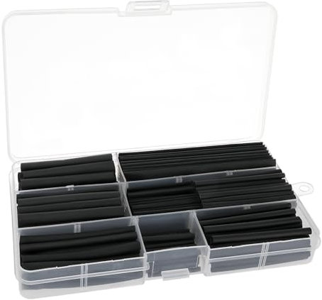 170 Piezas de Tubo Termorretráctil, Surtido de Cables de Alambre, Tubos Termorretráctiles 2: 1, Kit de Surtido de Tubo Térmico con 8 Tamaños Diferentes para Aislamiento Eléctrico Reparación de Cables