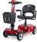 Discover Mobility Glide 4mph Mobility Vehicle Device Buggy with 12 AH Battery (Red)