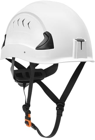 UNINOVA Type 2 Hard Hat Construction Vented Safety Helmet ANSI Z89.1 Approved OSHA Hardhat Tree Rescue Arborist Forestry Helmet 4 Pt Ratchet De Construccion (White)