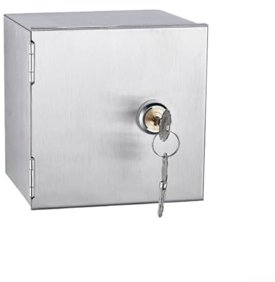 TONIXY Cerradura eléctrica para exteriores, carcasa de placa de pared de acero inoxidable impermeable para fuente de alimentación segura y protección de enchufe en jardines, patios