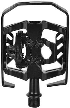 XPEDO Milo Hybrid Clipless Pedals, Flat & Shimano SPD Compatible, Black