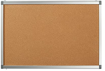 RENRUIRUI Korken-Bulletin-Board Aluminiumrahmen 8mm Dicke Kork-Wandmontage-Nachrichten Foto Vision-Anzeigetafel Mit Push-Pin, Für Home Office School(Size:90X120CM)