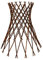 BURI Pflanzenstütze Holz 50x40cm Pflanzenhalter Ring Spalier rund Rankhilfe Garten Kletterhilfe Staudenhalter Rankgitter Blumenstütze Gitter aus Weidenholz Weide Stütze Blumen Pflanzen Pflanzpyramide