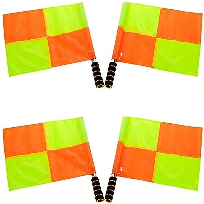 INOOMP Flaggen 4 Stück Schiedsrichterfahne Spielflagge Rugby Signalflagge Handzeichen-flagge Wehende Fahne Schiedsrichter Linienrichter Fahnen Fußball Zubehör