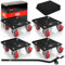 1PZ SPG-001 Kit Elevador de Muebles, Juego de Ruedas para Transporte de Muebles, Capacidad de Carga de 350 kg, 360 Grados Giratoria, Barra de Extensión y 4 Espaciadores