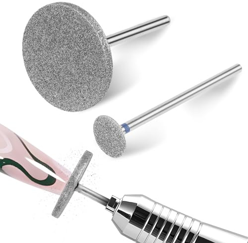 Andibro 2 brocas de disco de lijado para uñas, lima eléctrica para pies, discos removedores de piel dura, almohadillas de carburo de esmeril, almohadillas para quitar callos de pedicura, papel de lija