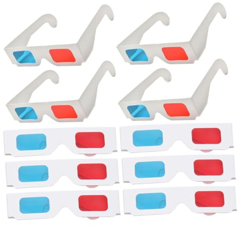 AKOOSY 10 pièces Lot de Cadres en Papier Rouge et Bleu pour Films Jeux et Dvd Légers et Durables pour Cinéma Maison et Visualisation Immersive